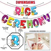 Zyozi Rice Ceremony Decorations Items - Banner, Balloons, Cardstock CutOut, Glue Dot (Pack of 59)-thumb2