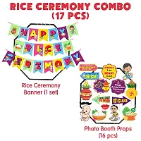 Zyozi Rice Ceremony Decorations Items - Banner   Photo Booth Props (Pack of 17)-thumb1