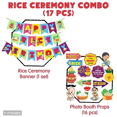 Zyozi Rice Ceremony Decorations Items - Banner   Photo Booth Props (Pack of 17)-thumb2