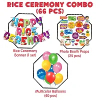 Zyozi Rice Ceremony Decorations Items - Banner, Photo Booth Props  Balloons (Pack of 66)-thumb2