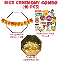 Zyozi Rice Ceremony Decorations Items - Shubh Annaprashan Banner, Photo Booth Props  LED Rice Light (Pack of 18)-thumb4