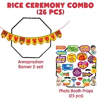 Zyozi Annaprashan Decoration Items - Shubh Annaprashan Bunting Banner  Photo Booth Props (Pack of 26)-thumb1