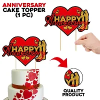 Zyozi  Anniversary Party Decorations Cake Topper - Happy Anniversary Cake Topper-thumb1