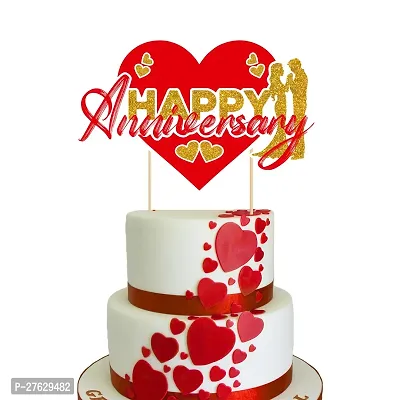 Zyozi Happy Anniversary Cake Topper For Anniversary Party Decorations