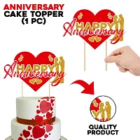 Zyozi Happy Anniversary Cake Topper For Anniversary Party Decorations-thumb1