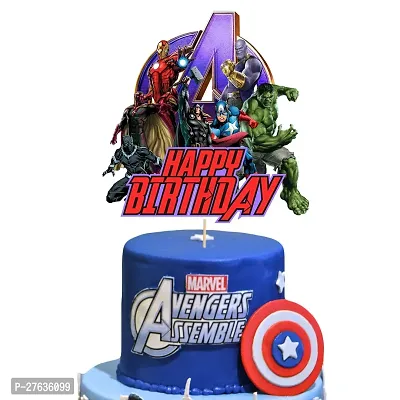 Zyozi Avengers Theme Birthday Decorations Cake Topper - Avengers  Themed Party Cake Decorations