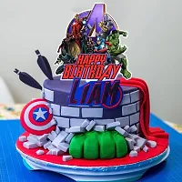 Zyozi Avengers Theme Birthday Decorations Cake Topper - Avengers  Themed Party Cake Decorations-thumb4