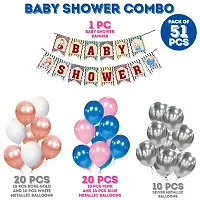 Zyozi Baby Shower Decorations Set - Baby Shower Letter Banner  Balloons (Pack Of 51)-thumb1