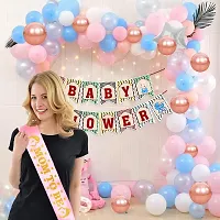 Zyozi Baby Shower Decorations Set - Baby Shower Letter Banner  Balloons (Pack Of 51)-thumb3