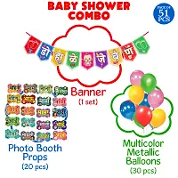 Zyozi Marathi Baby Shower Decorations Items - Baby Shower Banner, Photo Booth Props  Balloons (Pack Of 51)-thumb3