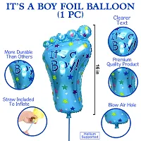 Zyozi Baby Shower Decorations Kit - Banner, PhotoBooth Props, Foil Balloons (Pack of 33)-thumb3