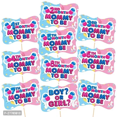 Zyozi Baby Shower Decorations Items - Baby Shower PhotoBooth Props -10 Pcs