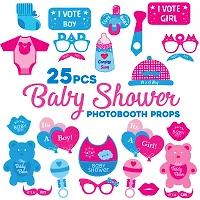 Zyozi Baby Shower Decorations Kit - Baby Shower Photo Booth Props (25 Pcs)-thumb2