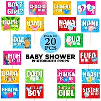 Zyozi Baby Shower Decorations Photo Booth Props - 20 Pcs-thumb4