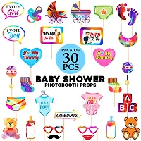 Zyozi  Baby Shower Decorations Photo Booth Props - 30 Pcs-thumb2