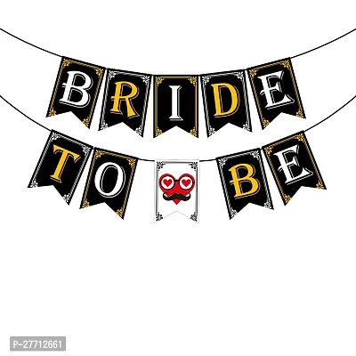 Zyozi  Bride To Be Banner - Bridal Shower, Bachelorette Party Decorations (Pack of 1)