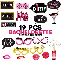 Zyozi Bachelorette Party Photo Booth Props - Photo Booth Props for Bridal Shower (Pack Of 19)-thumb2