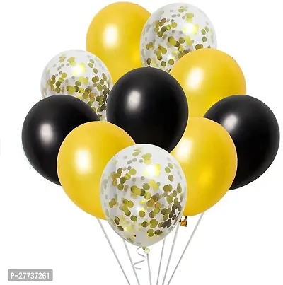 Zyozi  Black, Gold  Gold Confetti Balloons for Birthday, Bridal Shower, Wedding Party Decorations