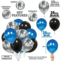 Zyozi Birthday Decorations Kit - Birthday Foil Banner, Balloons , Hand Balloon Pump, Glue Dot - 79 Pcs-thumb3