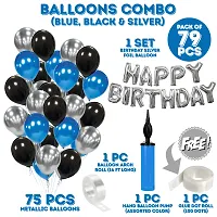 Zyozi Birthday Decorations Kit - Birthday Foil Banner, Balloons , Hand Balloon Pump, Glue Dot - 79 Pcs-thumb4