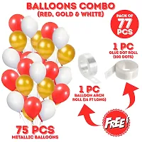 Zyozi Balloon Arch Garland Kit - Mettalic Balloons with Arch  Glue Dot - 77 Pcs-thumb1