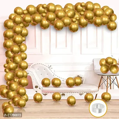 Zyozi Mettalic Balloon Garland Arch Kit - Gold Metallic Balloons  Arch - 51 PCS