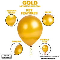 Zyozi Mettalic Balloon Garland Arch Kit - Gold Metallic Balloons  Arch - 51 PCS-thumb1