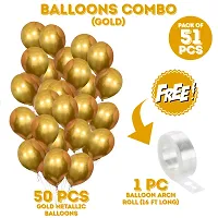 Zyozi Mettalic Balloon Garland Arch Kit - Gold Metallic Balloons  Arch - 51 PCS-thumb4