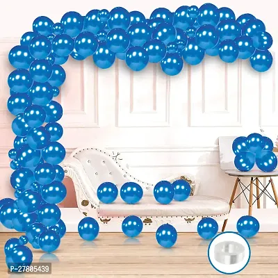 Zyozi Mettalic Blue Balloons Garland Arch Kit - Balloons with Arch Roll For Party Decorations - 51 PCS-thumb0