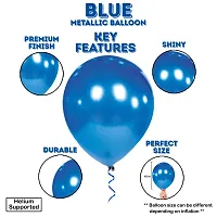 Zyozi Mettalic Blue Balloons Garland Arch Kit - Balloons with Arch Roll For Party Decorations - 51 PCS-thumb2