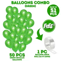 Zyozi Mettalic Balloons Garland Arch Kit - Green Balloons  Arch Roll - 51 Pcs-thumb2