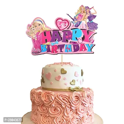 Zyozi Princess Theme Happy Birthday Cake Toppers - Birthday Party Cake Decorations