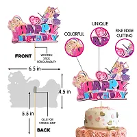 Zyozi Princess Theme Happy Birthday Cake Toppers - Birthday Party Cake Decorations-thumb1