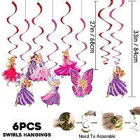 ZYOZI Princess Theme Swirls Hanging - Party Supplies Swirls Decorations (Pink, Pack of 6)-thumb1