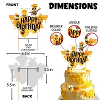 Honey Bee Theme Birthday Decoration Cake topper - Honey Bee Cake Topper For Birthday-thumb3