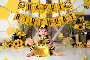 Honey Bee Theme Birthday Decoration Cake topper - Honey Bee Cake Topper For Birthday-thumb1