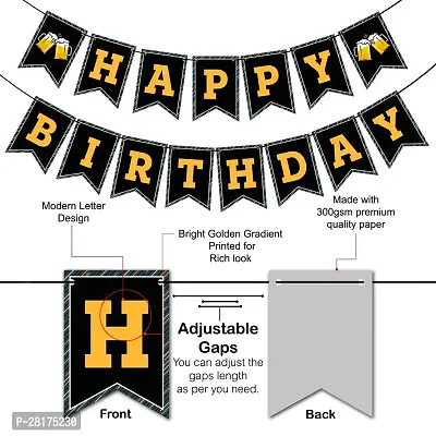 Happy Birthday Banner Decorations for Themed Birthday Party - Set of 1-thumb4