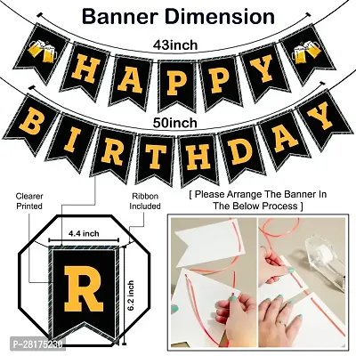 Happy Birthday Banner Decorations for Themed Birthday Party - Set of 1-thumb3