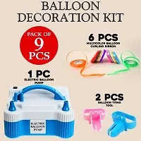 Balloons Accessories Combo - Electric Balloon Pump, Ribbon  Balloon Tying Tool (Pack Of 9)-thumb1