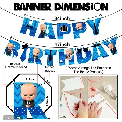 Banner Boss Baby Happy Birthday Banner Birthday Decorations for Boy Baby-thumb4