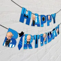 Banner Boss Baby Happy Birthday Banner Birthday Decorations for Boy Baby-thumb1