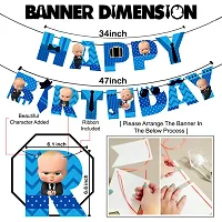 Boss Baby Theme Birthday Decoration Kit - Banner, Cardstock, Cake Topper, Balloons (Pack of 60)-thumb4