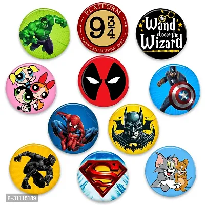 Cartoon Theme Birthday Badges  (Pack Of 11)