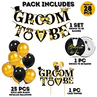 Groom To-Be Decorations Combo  (Pack Of 28)-thumb3