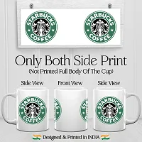 Stylish White Ceramic Printed Coffee Mug Pack of 2-thumb4