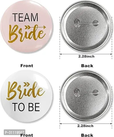 Bride To Be  Team Bride Buttons Pins Badges (Pack Of 6)-thumb3