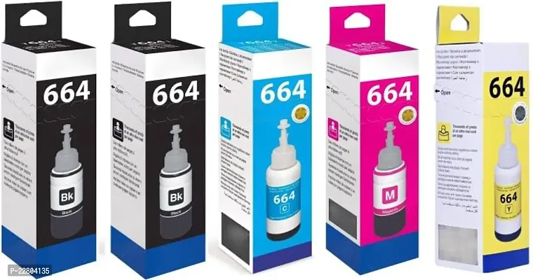 Refill Ink 664 Ink Compatible To T664 Ink Bottle (Cmy Bk Color 70G) For Ink Tank Printer  Pack Of 4