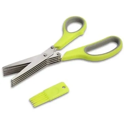 1pc Herb Scissors Leaf Herb Stripper, Stainless Steel 5 Blade