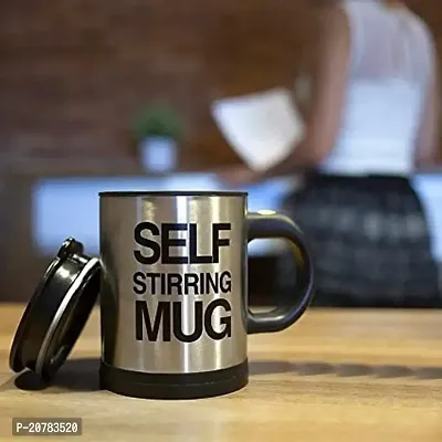 BullBear Self Stirring Coffee Mug Cup - Funny Electric Stainless Steel Automatic Self Mixing  Spinning Home Office Travel Mixer Cup Best Birthday Gift Idea for Men Women Kids(Pack of 1)-thumb4