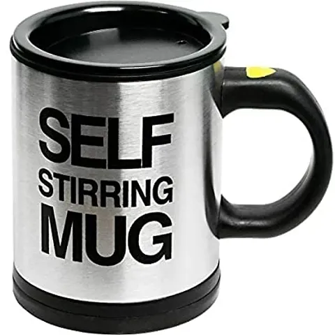 BullBear Self Stirring Coffee Mug Cup - Funny Electric Stainless Steel Automatic Self Mixing  Spinning Home Office Travel Mixer Cup Best Birthday Gift Idea for Men Women Kids(Pack of 1)